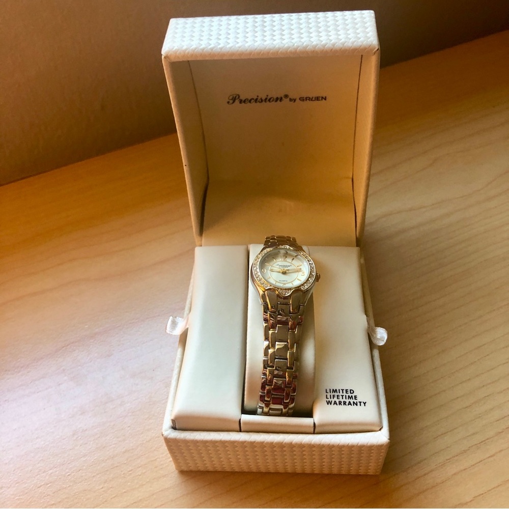 NWT Vintage Precision by Gruen Stainless Steel Quartz Watch - Picture 2 of 9